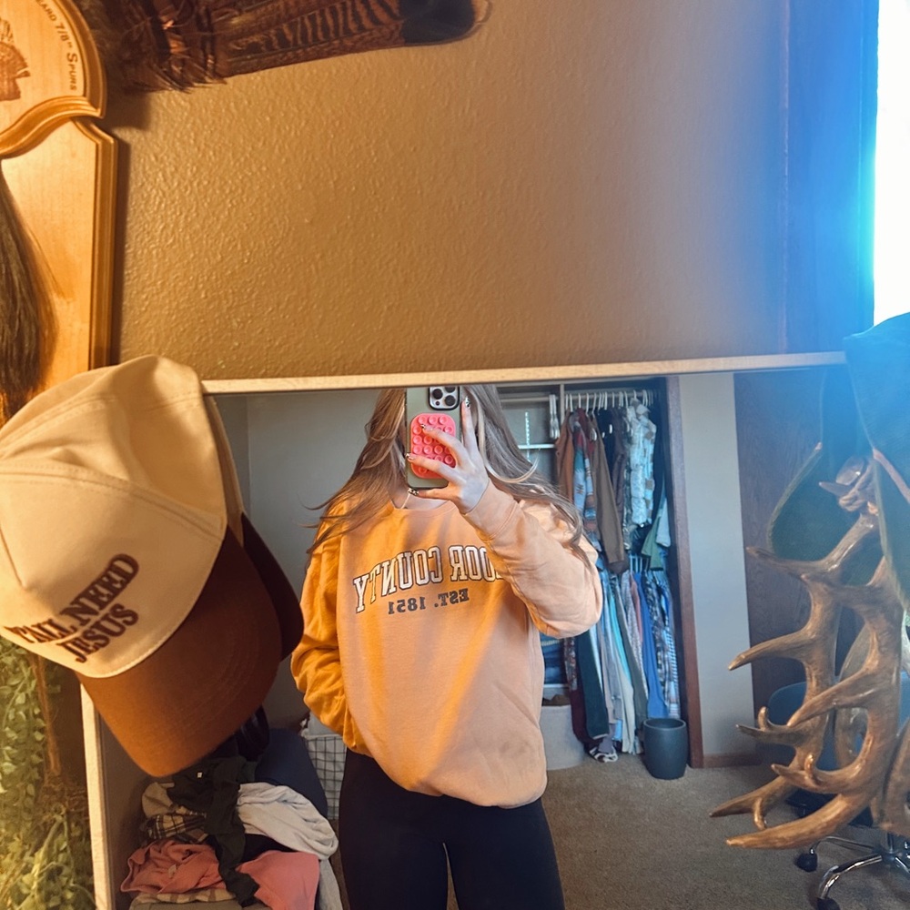 Orange Graphic Sweatshirt